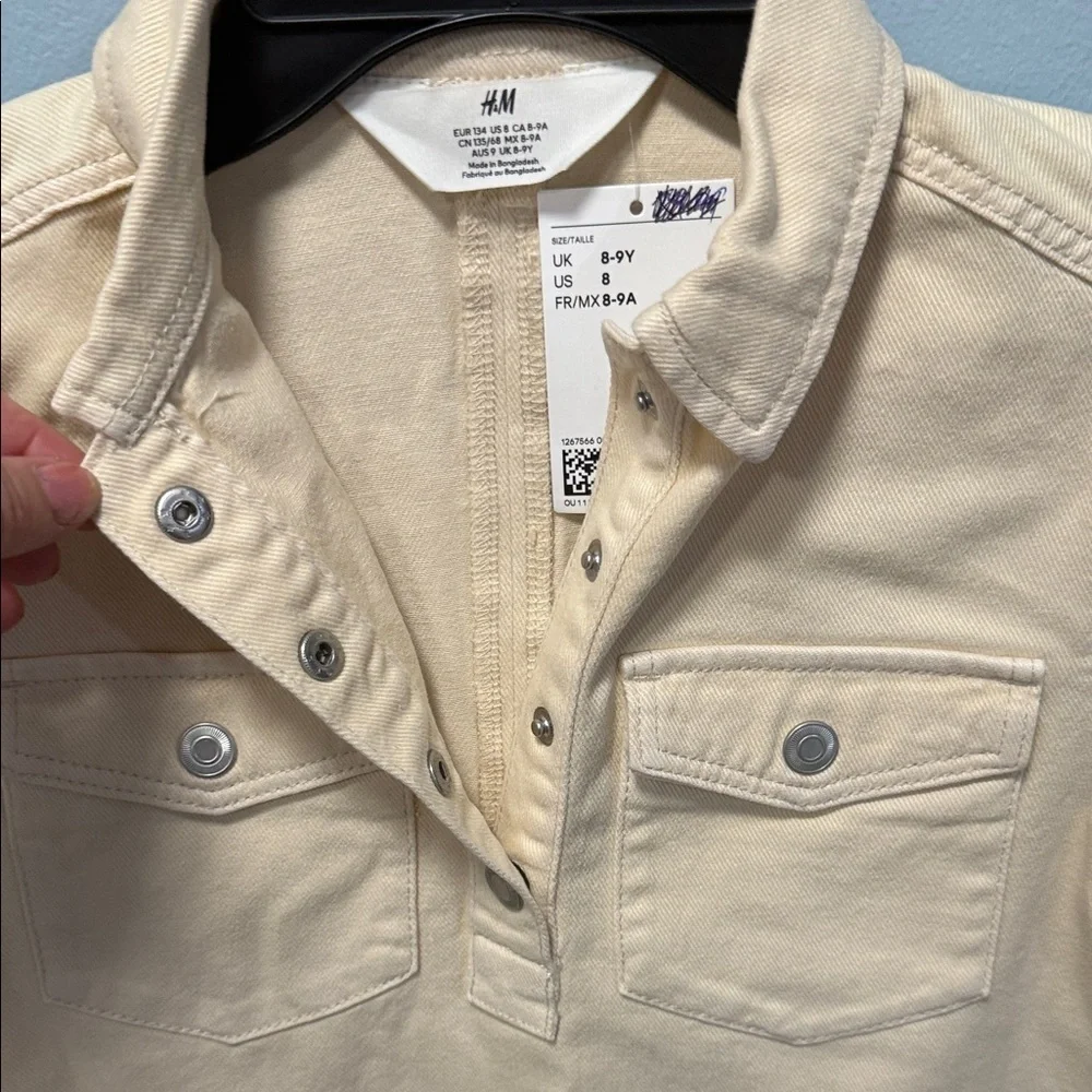 H&M Kids Cream Short Sleeve Dress